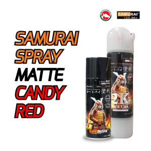 SAMURAI KIT SET - MATTE BLACK & MATTE CANDY RED - SAMURAI 2K - SPRAY PAINT - MATTE EFFECTS PAINT COVER SET MOTOR