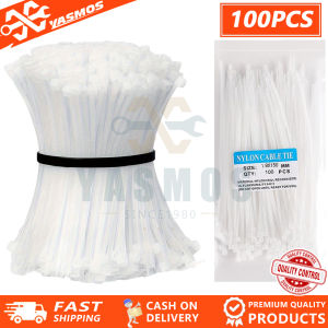 100pcs White Nylon Cable Ties Self-Locking Cable Ties Multipurpose Cable Ties
