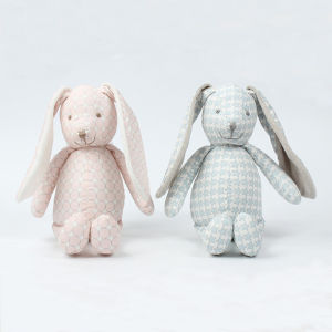 Moulty Cute Rabbit Doll 30CM Soft Plush Toys for Children Bunny Sleeping Mate Stuffed &Plush Animal Baby Toys for Infants - Natural Cotton & Natural Color