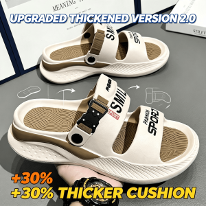 New 202 Korean Style Two-Strap with Ankle Strap Rubber Slippers For Mens Footwear (+1 upsize bigger)