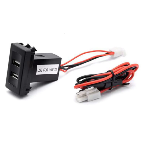 Dual USB Ports 2.1A Car for Volkswagen-T4 Models Flash Charging Multi-Function Lighter