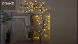 LED Vine Tree String Lights – Flexible nch Wall Decor with 8 Modes for Home Party and Holidays