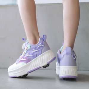 Giày Chạy Bộ Giày Trượt Bánh Xe Thu Đông Mẫu Mới Cho Bé Trai