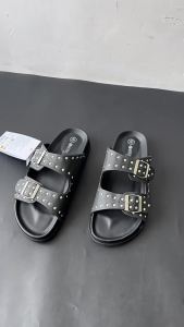 [FreeShipping] 2025 Summer Fashion New Rivet Double-Buckle Flat Sandals for Women