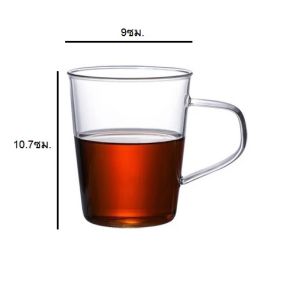 แก้วกาแฟแก้วชา แก้วกาแฟใส สวย แก้วทนความร้อน แก้วไฮโบโรซิลิเกท 400ml.เนื้อแก้วใส สวย คุณภาพอย่างดี