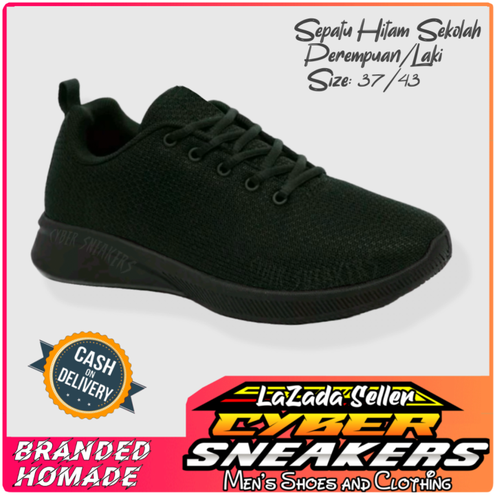 SEPATU NICE PRIA SERIES WARNA HITAM FULL Black School Shoes