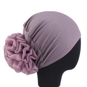 Inner Sanggul Lace Rosette Cap Muslimah Hijab Volumizer Premium Cotton Underscarf Twist Bun Hat Women Soft Breathable Adjustable Daily Wear Headcover