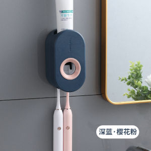 Automatic toothpaste dispenser Simple toothbrush holder Convenient brushing appliance Toiletries