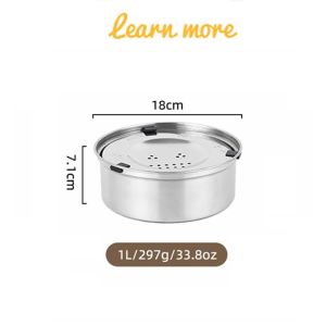 Big Capacity Stainless Steel Dog Floating Bowl No Spill Anti-Splash Dog Water Dispenser Non-Slip Dog CatWater Feeder Bowl2026