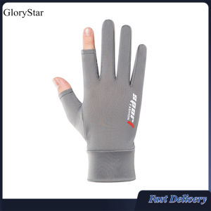 GloryStar Ice Silk Non-Slip Gloves Breathable Outdoor Sports Driving Riding Touch Screen Gloves Thin Anti-UV Protection
