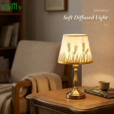 Dolity Lamp Shade Lamp Cover Table Lamp Cover Decorative for Desk Lamps Retro Round Replacement for Bedroom Farmhouse Home Bar Cafe
