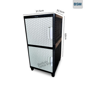 Lemari 2 Susun Jumbo Pakai Tutup Murah Plastik Penyimpanan Baju Serbaguna Akako