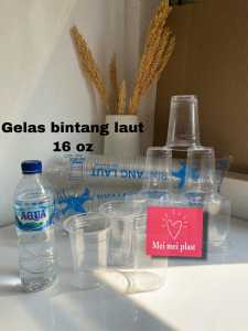 GELAS PLASTIK POP ICE bubble MRK BINTANG LAUT UK 10 12 14 16 OZ ISI 50 TERMURAH DAN BERKUALITAS
