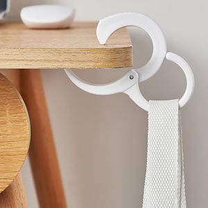 Multifunctional Wardrobe Closet  S-Shaped Hook Punch-Free Plastic Hooks with Snap Ring Coat Hat Tie Shoes Organizer Rack