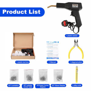 High-Temp Plastic Welding Machine – 50W Bumper Repair Kit Includes Hot Stapler Rods & Carrying Case for On-Site Fixes Professional Plastic Welding Machine 50W – Auto Bumper Repair Kit Includes Hot Stapler & Welding Rods for Strong Bonds