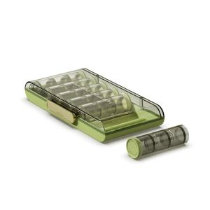 WENTIVV Mini Weekly Pill Organizer Box Reusable 7-Day 21-Grid Vitamin Storage Case Portable Waterproof Divided Medicine Box Rings/Necklace/Earrings
