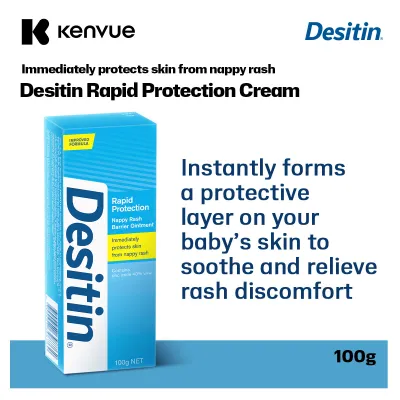 Desitin Rapid Protection Nappy Rash Ointment Instantly Soothes Diaper Rash 100g / Set (Max Strength)