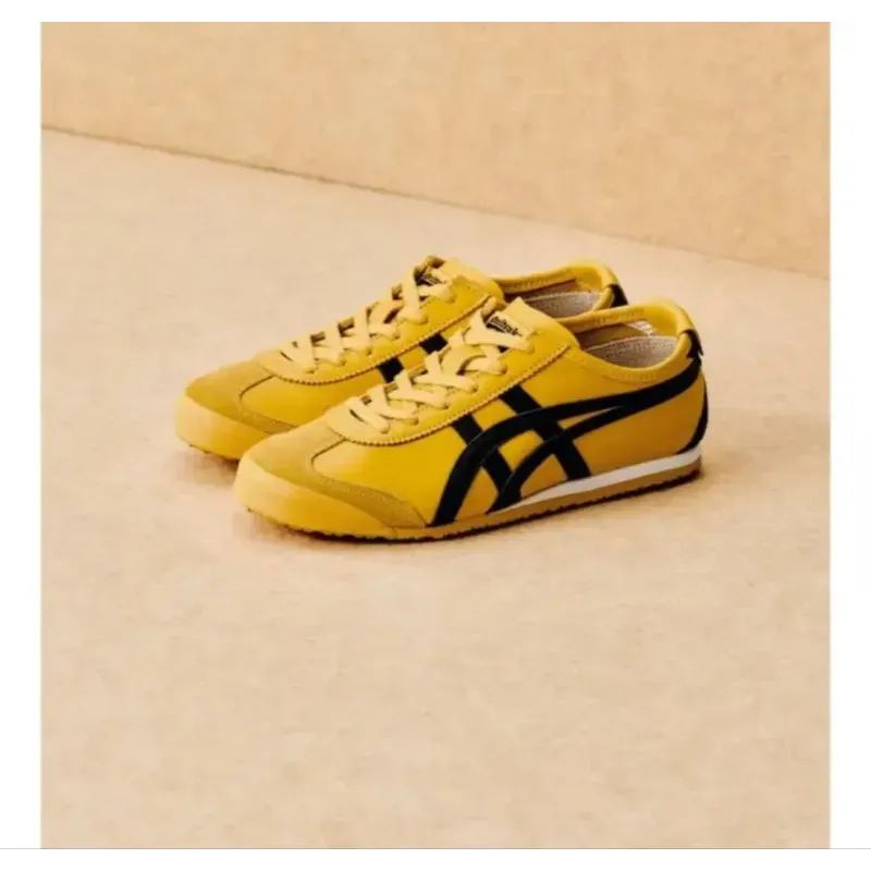 100% original Onitsuka Tiger MEXICO 66 Shoes Yellow Slip-on Sports