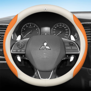 Vỏ Bọc Vô Lăng Ô Tô Sợi Carbon thoáng khí màu trắng chống trượt da cho Mitsubishi asx Triton thể thao Pajero Outlander Attrage ảo ảnh xpander Lancer 2023 2022 2021 2020 phụ kiện nội thất xe ô tô