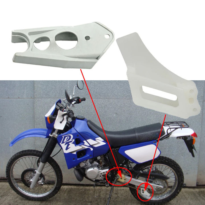 Guide De Chaîne En Caoutchouc Pour Yamaha DT125, DT200, DT230 - Protection Et Décoration, Couleur Or/Gris/Blanc - 3