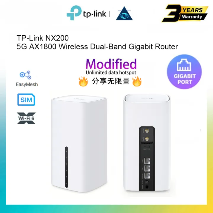 TP-Link Archer NX200 5G AX1800 Wireless Dual-Band Gigabit Router Unlimited Modife