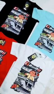 Kaos Anak Bus Telolet Basuri GEMOY PRABOWO 100%Katun Lakilaki Perempuan-Baju Anak Jetbus Telolet