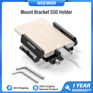 NEEWER UA035 SSD Holder Mount Bracket with Cold Shoe Cable Clamp 1.6"-2.6" for Samsung T5 T7 SSD SanDisk for Neewer SmallRig iPhone 16 15 Pro Max Phone Cage Rig