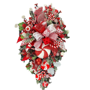 Giáng sinh kẹo Vòng hoa bền trang trí ngày lễ nhựa cho trong nhà và lễ hội ngoài trời trang trí văn phòng gia đình