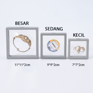 Jewerly Mini Bingkai Kotak Penyimpanan Kalung Cincin Gelang Transparan Anti Debu Box Penyimpanan Plastik Elastis HM1043