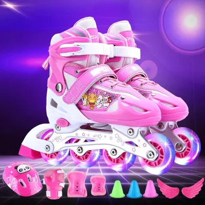 Giày Patin trẻ em điều chỉnh size patin kidsport giày trượt bé trai bé gái - Giày Trượt Patin Trẻ Em TẶNG KÈM Mũ Và Đồ Bảo Hộ - Phù Hợp Từ 5 Đến 14 Tuổi - Bánh Xe Chất Liệu Cao Su Đúc Chắc Chắn Ma Sát Tốt - 3 TỐT STORE