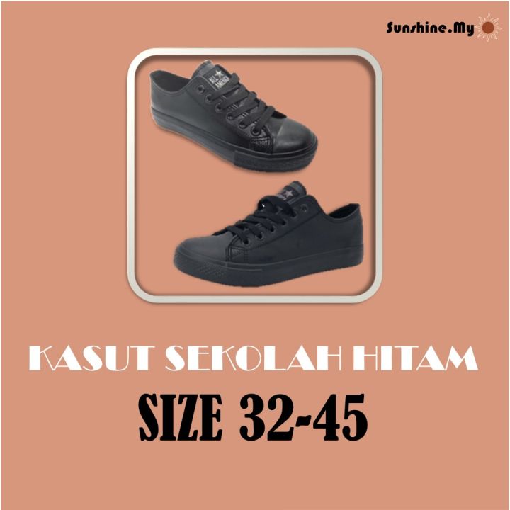 KASUT SEKOLAH HITAM ALL AMERICA 3346AB All American Canvas