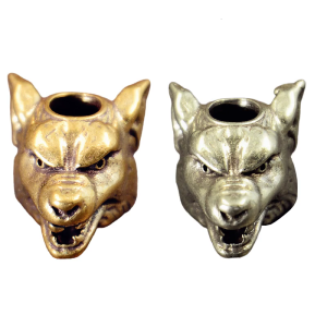 Paracord Pendant Brass Wolf Head Adornment for Adventure Seekers Keychain Charm Unique Backpack Hanging Ornament