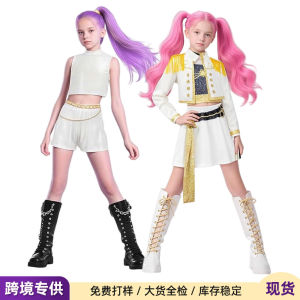 2025 Amazons new girl demon hunter clothing with pop singer childrens clothing childrens suit witch hunter girl group gifts