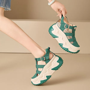[Free Shipping] Ins Korean-Style Platform Sandals 2026 Summer New Collection Street-Style Student-Friendly Roman-Style Sandals Height-Increasing Casual Shoes