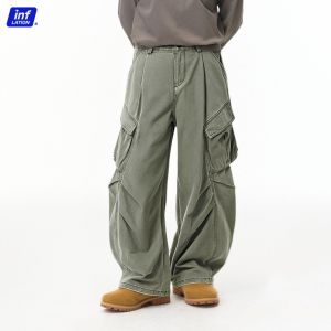 Lạm phát lớn thương hiệu túi xếp li bảo hộ lao động quần ống rộng 2025 mùa thu Sản phẩm Mới Mỹ chức năng Quần ngoài trời thường ngày