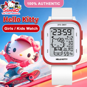 (With Box/37.1mm)100% Authentic Sanrio Hello Kitty Watch for Kids Girls Waterproof Watches Digital Watch for Kids Boys Kuromi Kids Watch Cinnamoroll 878 Birthday Gift 手表女生防水