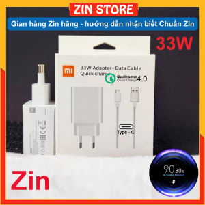 Củ sạc nhanh Xiaomi 33W Mi Turbo Charge 4.0 mã Xiaomi MDY-11-EZ - Zin hãng bóc máy Mi 10 10T 11 Lite POCO X3 X4 NFC F3 Redmi K30 K40 Note 10 Pro