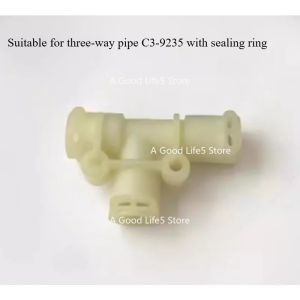 Kirilgu Coffee Machine Brewing Head Heating Block Water Inlet Tee with Sealing Ring Fit for Huijia KD310 KD320 KD330 KD410 Z5Q1T