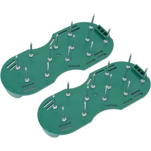 1 Pair Epoxy Aerating Spikes Shoes Garden Yard Grass Cultivator Scarification Tool Garden Nail Shoes Loose Soil Shoes