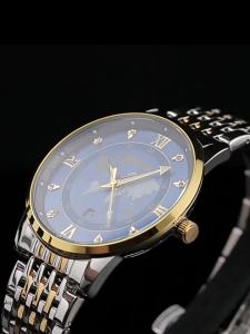 Bingbang gold watch mens new quartz watch non-mechanical watch waterproof luminous watch map starry night burst
