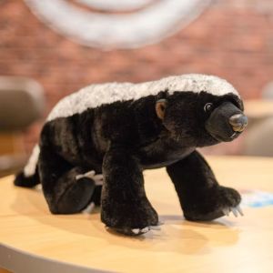 DAWEIF Room Decor Badger Mongoose Plush Wild Animal Stuffed Doll Simulation Badger Plush Pillow Lifelike Badger Honey Toy Birthday Gift