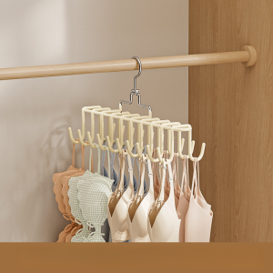 ราวตากผ้า หมุนได้ ง่ายต่อการใช้ กันลื่น สามารถเก็บเสื้อผ้าได้ 20 ชิ้น หมุนได้รอบ360องศา ตัวหนีบแข็งแรง แข็งแรงทนทาน/ตะขอแขวนชุดชั้นในแบบสลิงที่หมุนได้อเนกประสงค์/ตะขอแขวนผ้าพันคอหนังผูกโบว์สำหรับเก็บชุดชั้นในและชุดชั้นใน