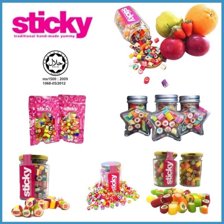 Ready Stock^STICKY Candy Gula-Gula HALAL Thank You / Happy Birthday / I ...