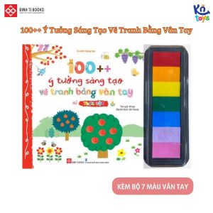[NHẬP MÃ LAZSOCIAL50K]  Sách Thiếu Nhi - 100++ Ý Tưởng Sáng Tạo Vẽ Tranh Bằng Vân Tay - Đinh Tị Books