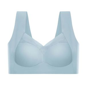 Plus Size L-3XL Womens Ice Silk Thin Comfortable Push Up Bra Breathable Underwear Tank Top