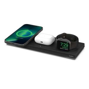 Đế sạc không dây 3 trong 1 BOOSTCHARGE PRO MagSafe 15W loại nằm kèm sạc