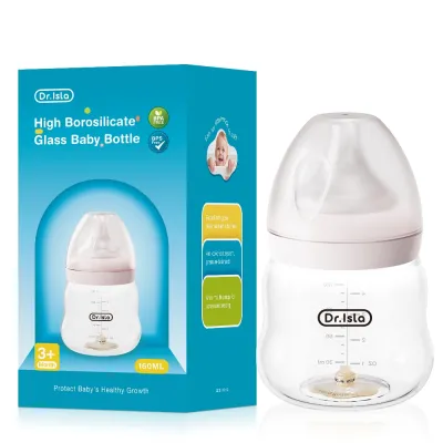 Dr.isla Dot Bayi Botol Susu Kaca Anti Kolik Botol BPA Free Wide Neck Botol Susu Bayi GB61