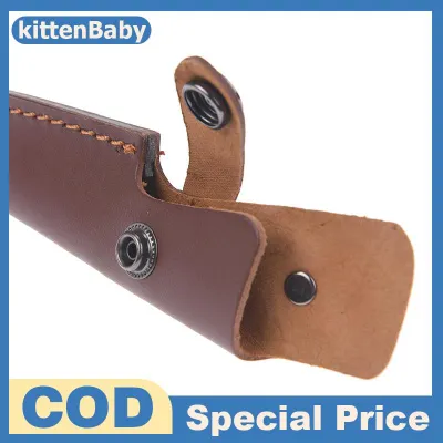 kittenBaby 18.5ซม.x 4ซม.ผู้ถือมีดเครื่องมือกลางแจ้งปลอกหุ้มหนังวัวสำหรับกระเป๋ามีด