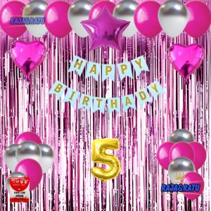 Paket Set Pesta Ulang Tahun Dekorasi Happy Birthday Anak-anak Cowok Dan Cewek Dekorasi Ultah Simple