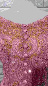 set kebaya wisudah kerah sabrina nude kebaya murah